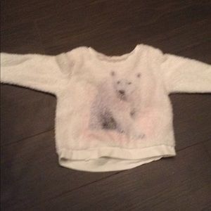 Plush polar bear sweatshirt. So soft!!!!